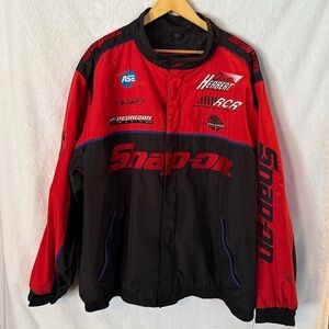 Snap-on Red and Black Varsity Jacket